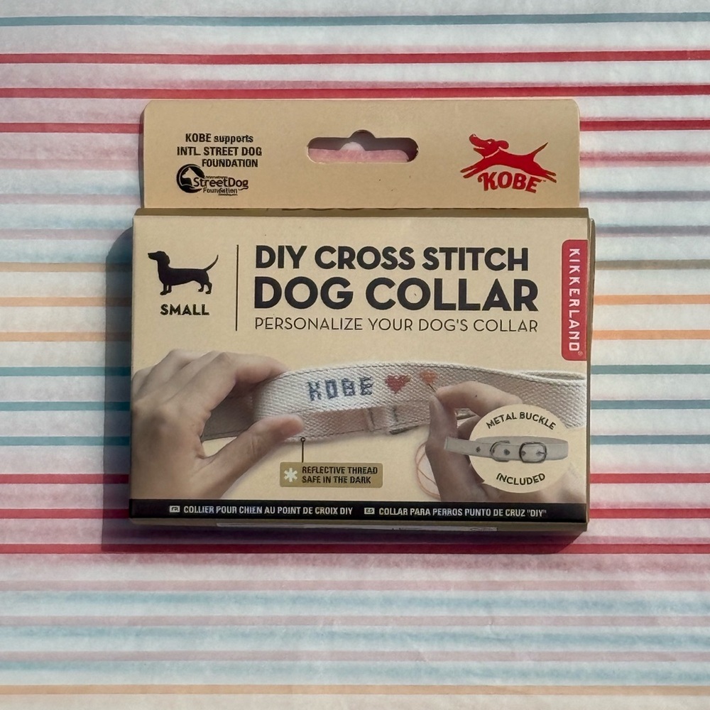 DIY Crossstich Dog Collar. New In Box.